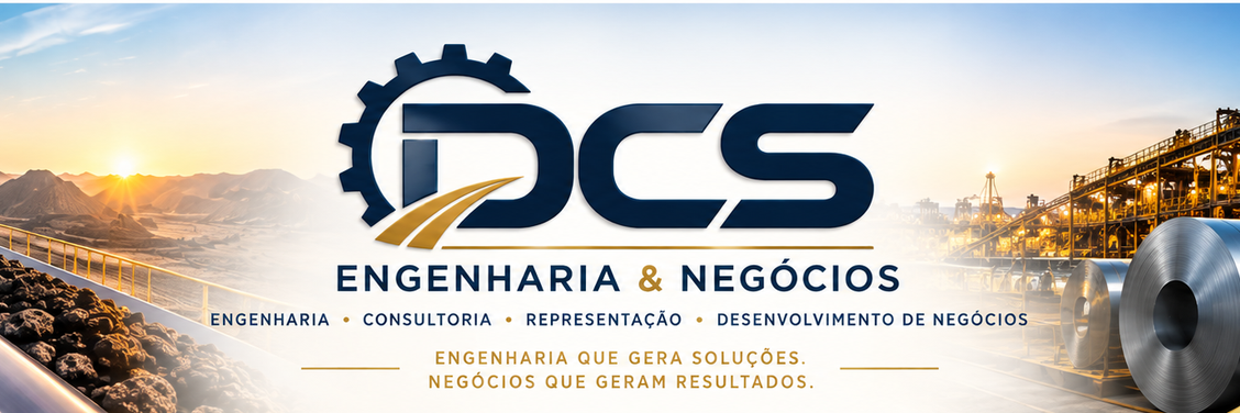 DCS Engenharia & Negócios — Engenharia que gera soluções. Negócios que geram resultados. Imagens de mineração, indústria e aço.